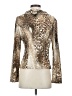 Clara Sun Woo Animal Print Brown Long Sleeve Blouse Size S - photo 2