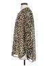 Clara Sun Woo 100% Polyester Animal Print Brown Long Sleeve Blouse Size S - photo 5
