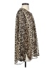 Clara Sun Woo 100% Polyester Animal Print Brown Long Sleeve Blouse Size S - photo 4