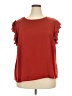 MSK 100% Polyester Red Short Sleeve Top Size 2X - photo 1