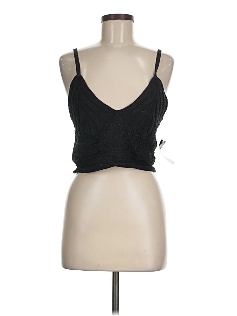 Wild Fable Tank Top Black Halter Neckline Tops