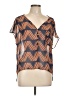 Lovely Day Brown Short Sleeve Blouse Size L (estimated) - photo 1