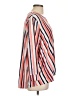 New Directions Stripes Orange 3/4 Sleeve Blouse Size L - photo 4