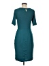 BCBGMAXAZRIA 100% Polyester Solid Teal Cocktail Dress Size 6 - photo 2