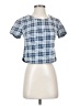 Lush Blue Short Sleeve Blouse Size S - photo 1