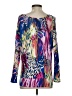 ASHRO Blue Long Sleeve Blouse Size S - photo 2