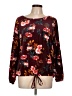 Ann Taylor LOFT Floral Burgundy Pullover Sweater Size L - photo 1