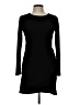 Topshop Solid Black Casual Dress Size 10 - photo 1