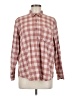 Universal Thread Checkered-gingham Pink Long Sleeve Button-Down Shirt Size M - photo 1