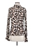 Calvin Klein Animal Print Brown Long Sleeve Blouse Size S - photo 1