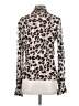 Calvin Klein Animal Print Brown Long Sleeve Blouse Size S - photo 2