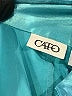 Cato Metallic Teal Blue Short Sleeve Blouse Size M - photo 7