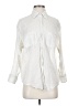 Elizabeth and James Stripes Ivory Long Sleeve Button-Down Shirt Size S - photo 1