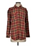 Pilcro Plaid Brown Long Sleeve Button-Down Shirt Size XS - photo 1