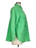 Talbots 100% Cotton Solid Green 3/4 Sleeve Button-Down Shirt Size L (petite) - photo 4