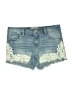 Mudd Paisley Blue Denim Shorts Size 16 - photo 1