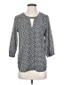 French Connection 100% Polyester Chevron-herringbone Gray 3/4 Sleeve Blouse Size 0 - photo 1