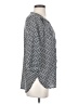 French Connection 100% Polyester Chevron-herringbone Gray 3/4 Sleeve Blouse Size 0 - photo 4