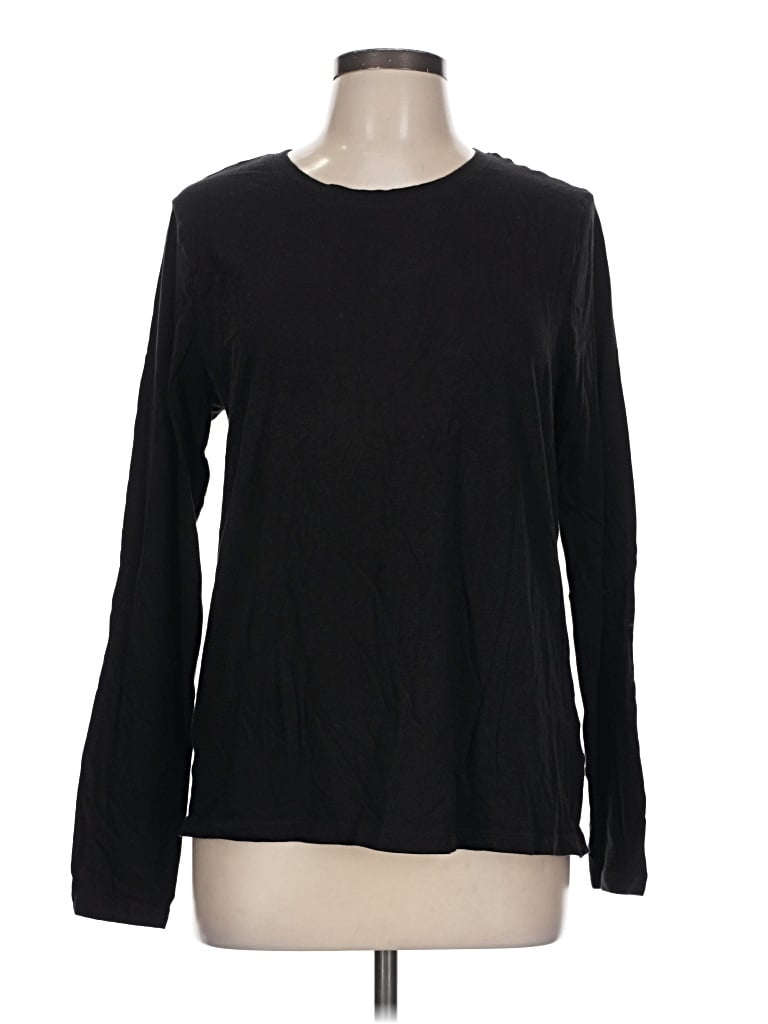 Pre-owned Time And Tru Long Sleeve T-shirt In Black