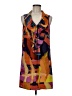 Ali Ro Graphic Orange Casual Dress Size 6 - photo 1