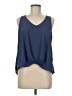 Lush 100% Polyester Blue Sleeveless Blouse Size M - photo 1