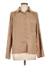 Pleione 100% Polyester Solid Tan Long Sleeve Blouse Size L - photo 1