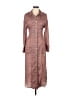 Zara 100% Polyester Checkered-gingham Brown Casual Dress Size XS - photo 1