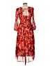 Sincerely Jules 100% Polyester Floral Red Casual Dress Size L - photo 2