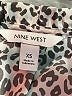 Nine West 100% Polyester Animal Print Silver Short Sleeve Blouse Size XS - photo 7