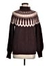 Vero Moda Chevron-herringbone Brown Turtleneck Sweater Size M - photo 1