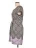 The Limited 100% Polyester Graphic Gray Casual Dress Size 8 - photo 5