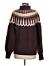 Vero Moda Chevron-herringbone Brown Turtleneck Sweater Size M - photo 2