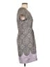 The Limited 100% Polyester Graphic Gray Casual Dress Size 8 - photo 4