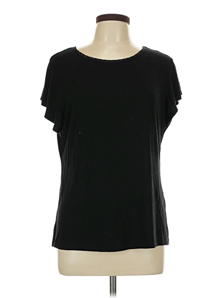 Pre-owned T Tahari Short Sleeve T-shirt In Black