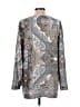 Skye's The Limit Paisley Gray Long Sleeve Blouse Size L - photo 2
