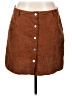 Shein Curve 100% Polyester Solid Brown Casual Skirt Size 16 Plus (2) - photo 1