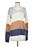 Hem & Thread Color Block Blue Pullover Sweater Size S - photo 1