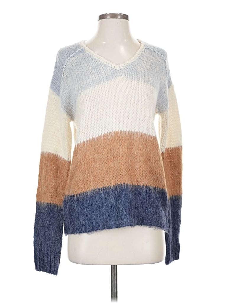 Pre-owned Hem & Thread Pullover Sweater In Blue