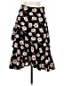 Boohoo 100% Polyester Floral Black Casual Skirt Size 6 - photo 1