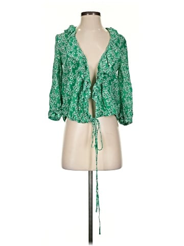 Rixo London 3/4 Sleeve Silk Top (view 1)