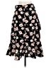 Boohoo 100% Polyester Floral Black Casual Skirt Size 6 - photo 2