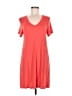 Everly Solid Orange Casual Dress Size M - photo 1