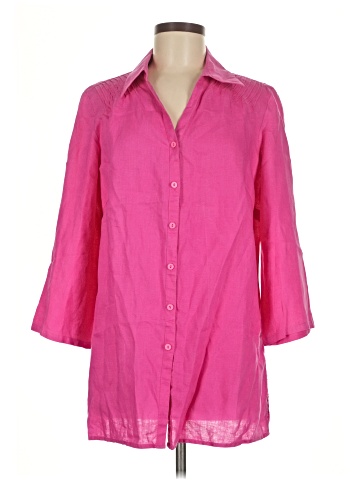 Tweeds 3/4 Sleeve Button-Down Shirt (view 1)