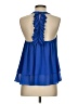 ElizabethRyan 100% Polyester Blue Sleeveless Blouse Size S - photo 2