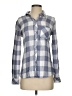 Rails 100% Rayon Checkered-gingham Gray Long Sleeve Button-Down Shirt Size XS - photo 1
