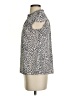 Nine West 100% Polyester Animal Print Silver Short Sleeve Blouse Size XS - photo 5