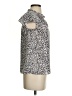Nine West 100% Polyester Animal Print Silver Short Sleeve Blouse Size XS - photo 4