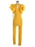 Haute Monde Solid Yellow Jumpsuit Size L - photo 2