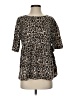 Shein Animal Print Brown 3/4 Sleeve T-Shirt Size S - photo 1