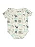 Harry & Violet Print Gray Short Sleeve Onesie Size 6-9 mo - photo 1